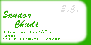 sandor chudi business card